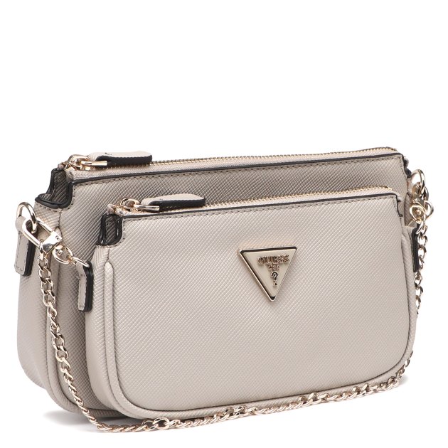 Кросс-боди GUESS NOELLE DBL POUCH CROSSBODY, Артикул HWZG7879710, серовато-бежевый | 3811214. Ракурс 2