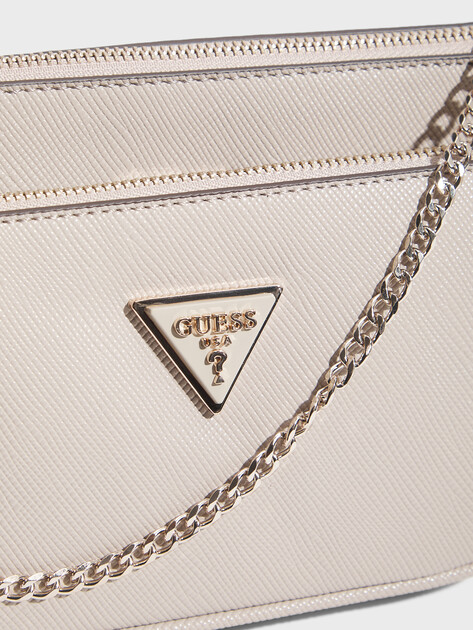 Женская сумка через плечо кросс-боди GUESS NOELLE DBL POUCH CROSSBODY, Артикул HWZG7879710, серовато-бежевый | 3811214. Ракурс 3 Женская сумка через плечо кросс-боди GUESS NOELLE DBL POUCH CROSSBODY, Артикул HWZG7879710, серовато-бежевый | 3811214. Ракурс 3