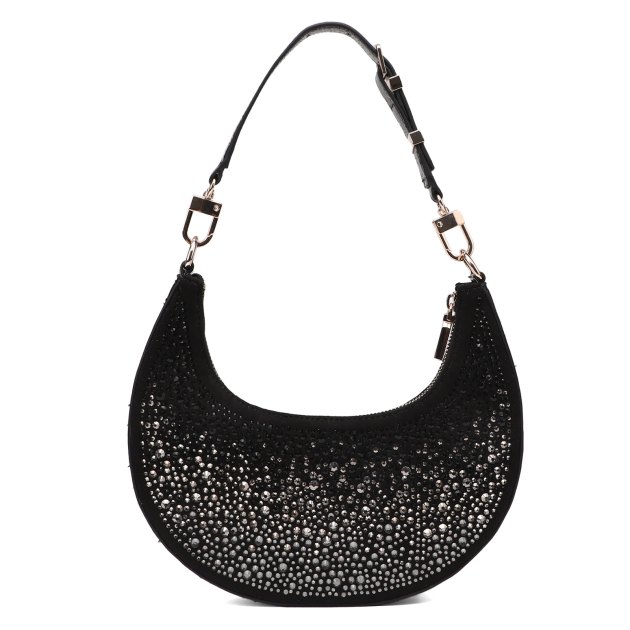 Женская сумка  GUESS LUA SMALL HOBO, Артикул HWEG9205010, черный | 3811884. Ракурс 3