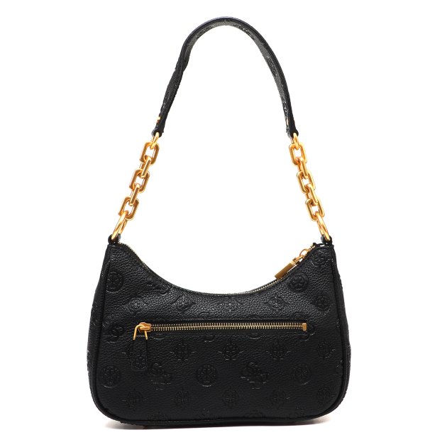 Женская сумка на плечо GUESS IZZY PEONY TOP ZIP SHLDR BAG, Артикул HWPD9209180, черный | 3815092. Ракурс 3