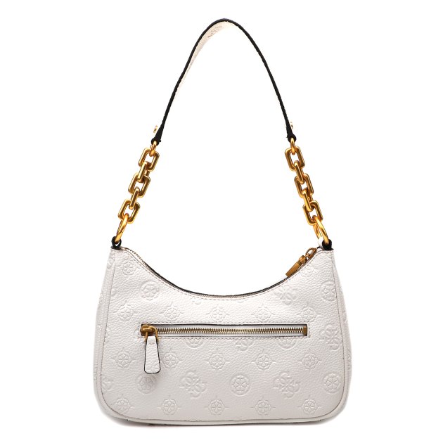 Женская сумка на плечо GUESS IZZY PEONY TOP ZIP SHLDR BAG, Артикул HWPD9209180, белый | 3815097. Ракурс 3