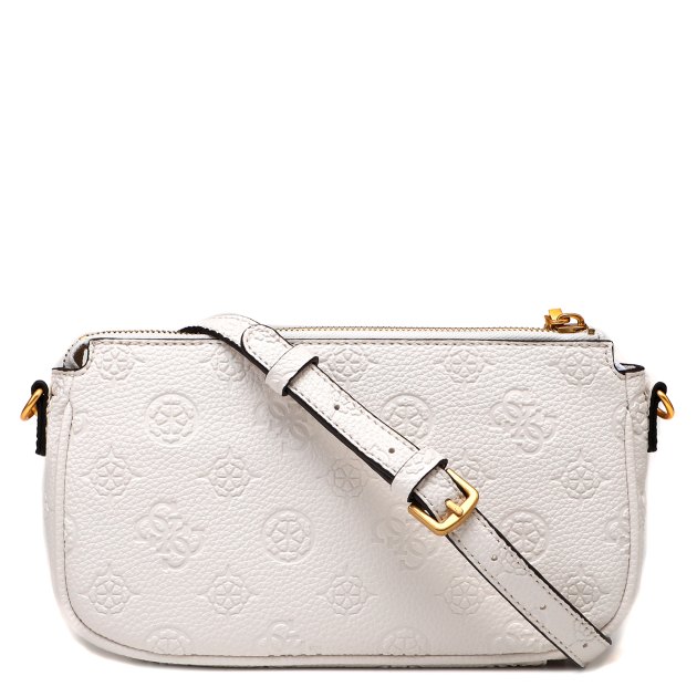 Кросс-боди GUESS IZZY PEONY DBL POUCH XBODY, Артикул HWPD9209710, белый | 3815242. Ракурс 3