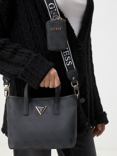 Женский тоут GUESS LATONA MINI TOTE, Артикул HWSG9211750, темно-серый | 3815280. Ракурс 2