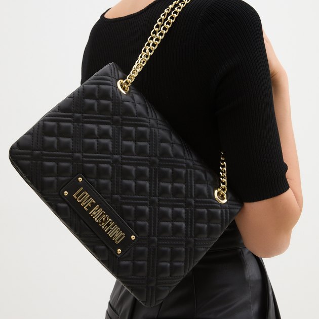 Женская сумка LOVE MOSCHINO QUILTED BAG, Артикул JC4014PP SS24, черный | 3815395. Ракурс 6 Женская сумка LOVE MOSCHINO QUILTED BAG, Артикул JC4014PP SS24, черный | 3815395. Ракурс 6