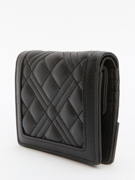 Женское портмоне LOVE MOSCHINO SLG QUILTED, Артикул JC5601PP, черный | 3815573. Ракурс 3