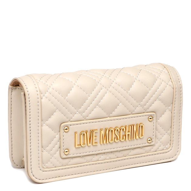 Клатч LOVE MOSCHINO SLG QUILTED, Артикул JC5681PP SS23, светло-бежевый | 3815585. Ракурс 2