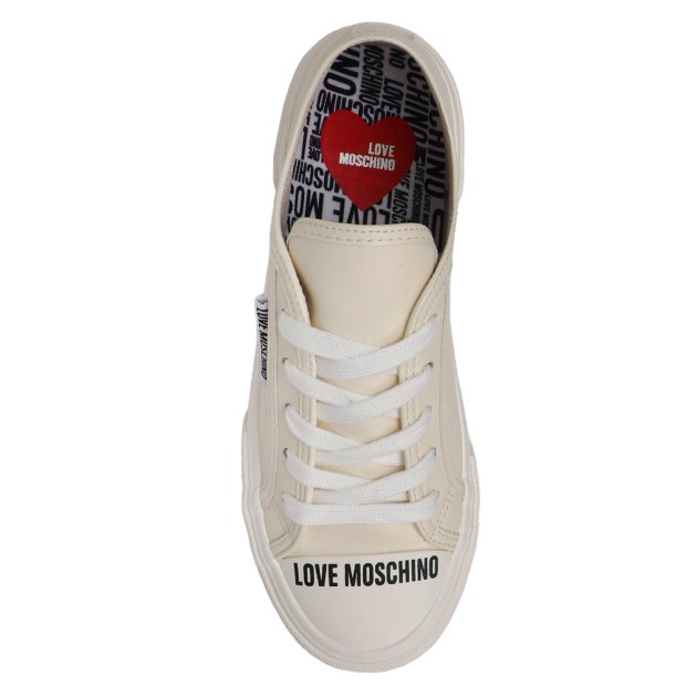 Женские кеды LOVE MOSCHINO POP LOVE, Артикул JA15122G, молочно-бежевый | 3816959. Ракурс 2
