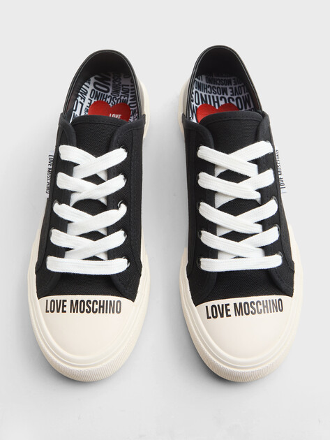 Женские кеды LOVE MOSCHINO POP LOVE, Артикул JA15132G SS24, черный | 3816961. Ракурс 5