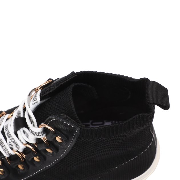 Женские высокие кеды LOVE MOSCHINO POP LOVE, Артикул JA15142G SS24, черный | 3816963. Ракурс 2