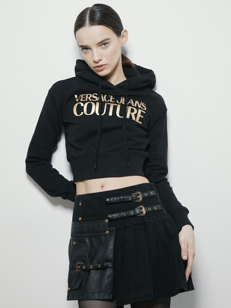 Женское худи VERSACE JEANS COUTURE, Артикул 76HAIT04, черный | 3818701. Ракурс 5