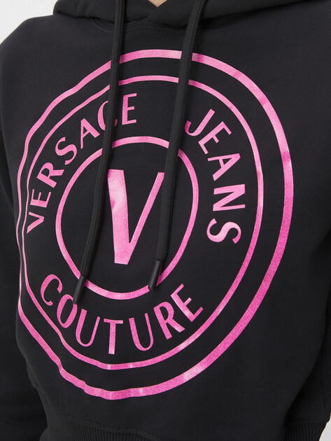 Женское худи VERSACE JEANS COUTURE, Артикул 76HAIG05, черный | 3818703. Ракурс 3