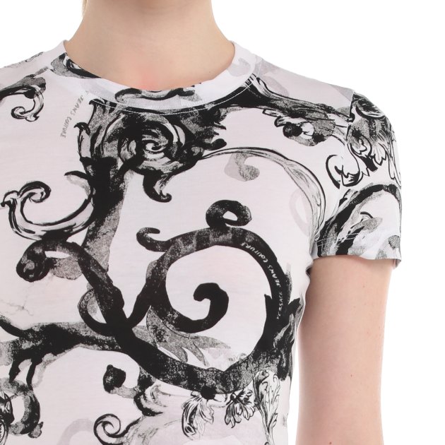Женская футболка VERSACE JEANS COUTURE, Артикул 76HAH6D8, белый | 3818709. Ракурс 3