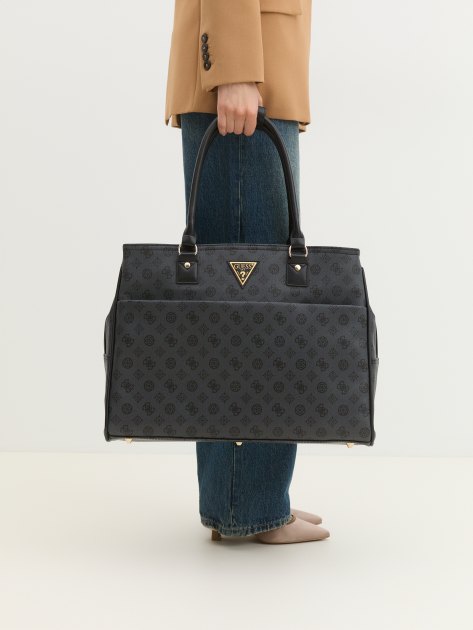 Женский тоут GUESS WILDER SHOPPER TOTE, Артикул TWP74529190, темно-серый | 3819328. Ракурс 2