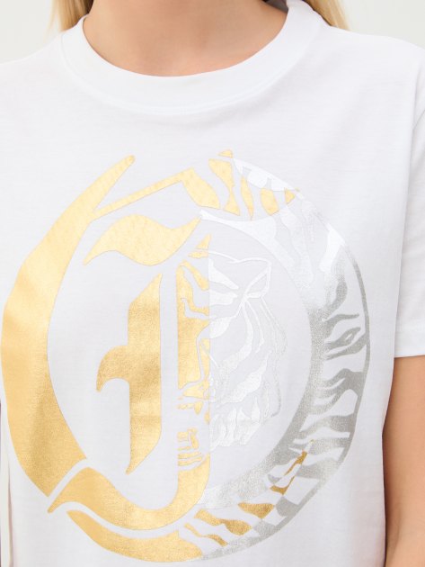 Женская футболка JUST CAVALLI, Артикул 76PAHG05, белый | 3819769. Ракурс 3