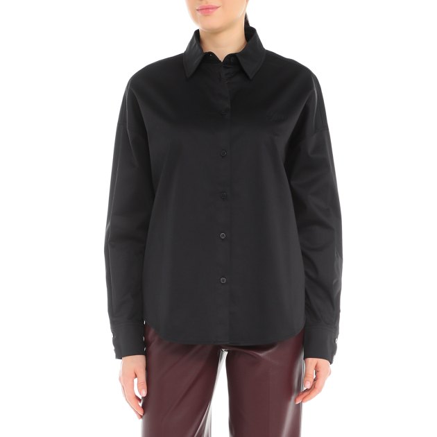 Женская рубашка GUESS LS NICLA EMBRO LOGO SHIRT, Артикул W4RH51WD2M1, черный | 3822997. Ракурс 2