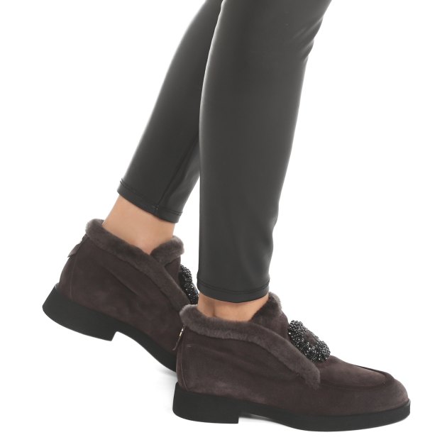 Женские высокие лоферы LORIBLU, Артикул 6LO126, темно-коричневый | 3824402. Ракурс 4