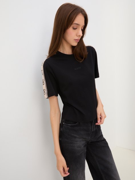 Женская футболка GUESS BRITNEY CROP TEE, Артикул V3RI08I3Z14, черный | 3828399. Ракурс 5 Женская футболка GUESS BRITNEY CROP TEE, Артикул V3RI08I3Z14, черный | 3828399. Ракурс 5