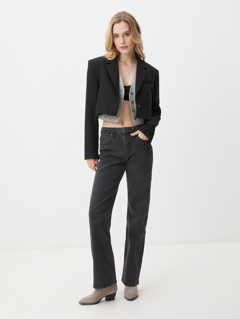 Женские прямые джинсы MAISON DAVID, Артикул XS-021, черный | 3836509. Ракурс 2