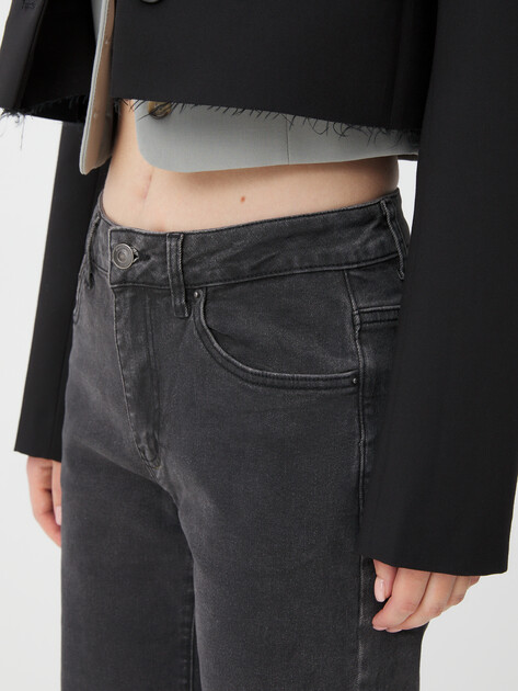 Женские прямые джинсы MAISON DAVID, Артикул XS-021, черный | 3836509. Ракурс 3