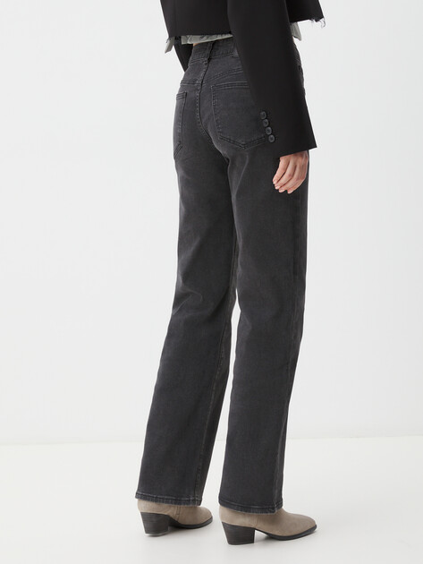 Женские прямые джинсы MAISON DAVID, Артикул XS-021, черный | 3836509. Ракурс 4