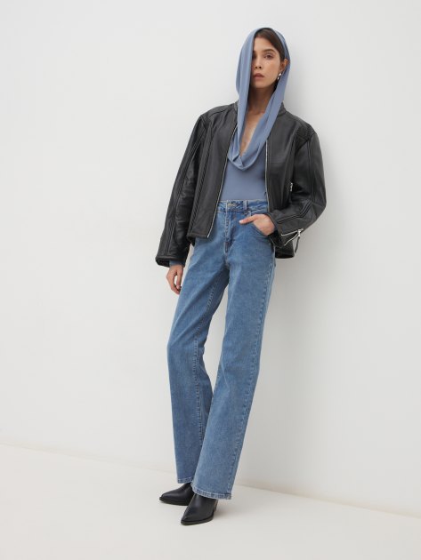 Женские прямые джинсы MAISON DAVID, Артикул XS-021, светло-синий | 3836511. Ракурс 5