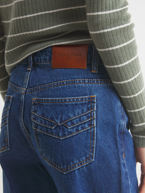 Женские прямые джинсы MAISON DAVID, Артикул XS-066, синий | 3836517. Ракурс 3