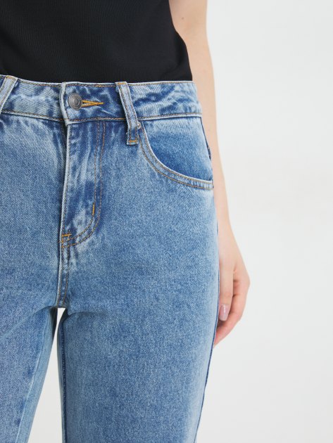 Женские прямые джинсы MAISON DAVID, Артикул XS-066, светло-синий | 3836518. Ракурс 3