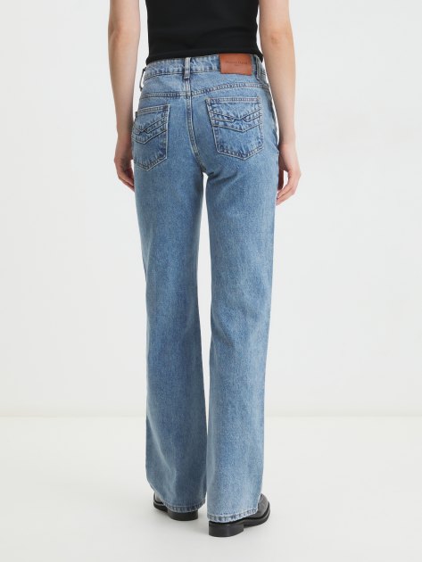 Женские прямые джинсы MAISON DAVID, Артикул XS-066, светло-синий | 3836518. Ракурс 4