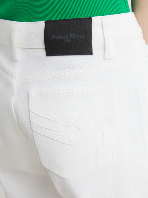 Женские прямые джинсы MAISON DAVID, Артикул XS-066, белый | 3836520. Ракурс 3