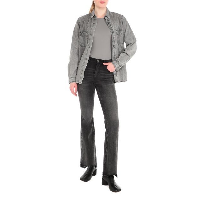 Женские джинсы клеш MAISON DAVID, Артикул XS046/KF051-2, темно-серый | 3836534. Ракурс 5