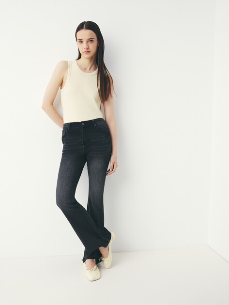 Женские джинсы клеш MAISON DAVID, Артикул XS046/KF051-2, темно-серый | 3836534. Ракурс 5