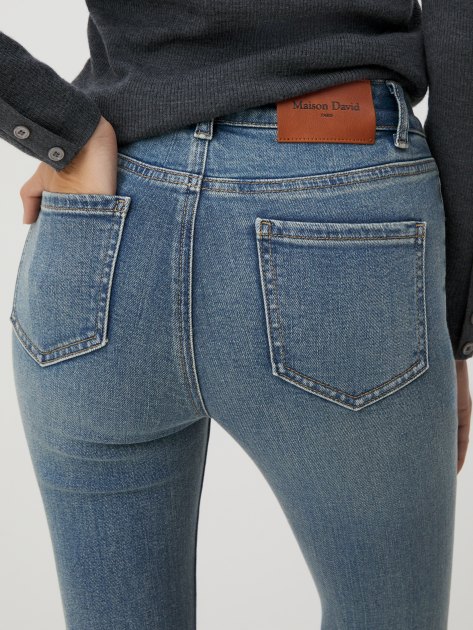 Женские джинсы клеш MAISON DAVID, Артикул 23C100/KF056-1, серо-синий | 3836537. Ракурс 3