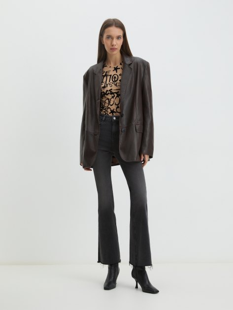 Женские джинсы клеш MAISON DAVID, Артикул 23C100/KF056-1, темно-серый | 3836538. Ракурс 2