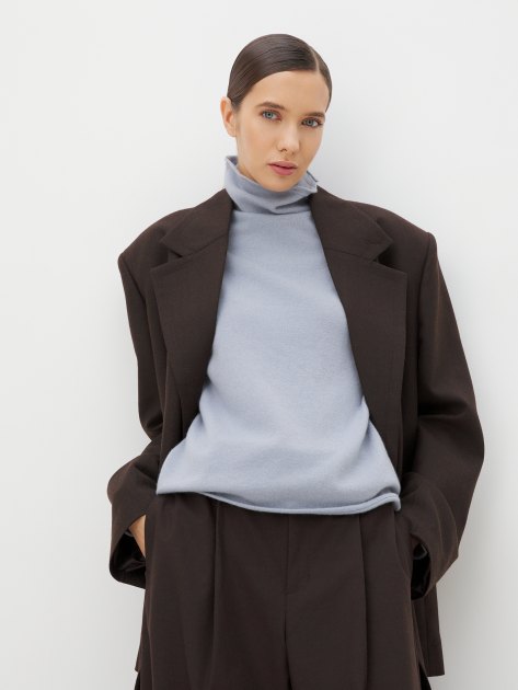 Женская водолазка MAISON DAVID, Артикул NZ2806, серо-голубой | 3839226. Ракурс 5