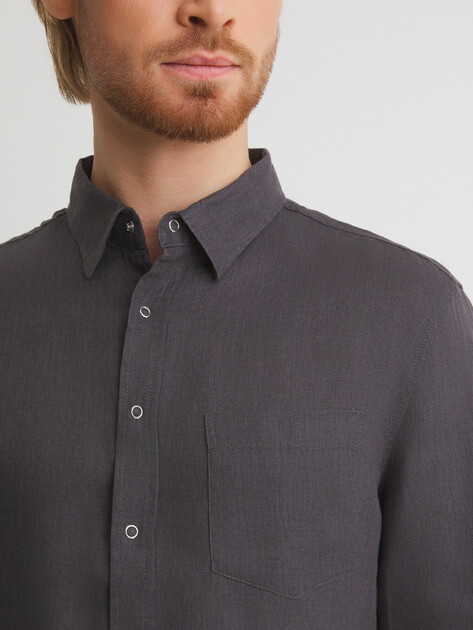 Мужская рубашка MAISON DAVID, Артикул 2120-1, коричневато-серый | 3842632. Ракурс 3