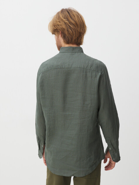 Мужская рубашка MAISON DAVID, Артикул 2120-1, темно-зеленый | 3842638. Ракурс 4
