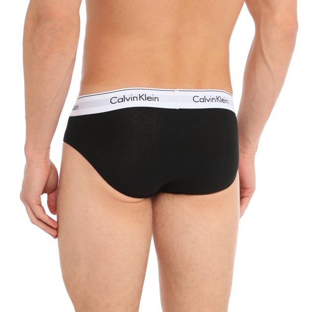 Мужские трусы 3 шт. CALVIN KLEIN HIP BRIEF 3PK, Артикул 000NB2379A, черный | 3845238. Ракурс 2