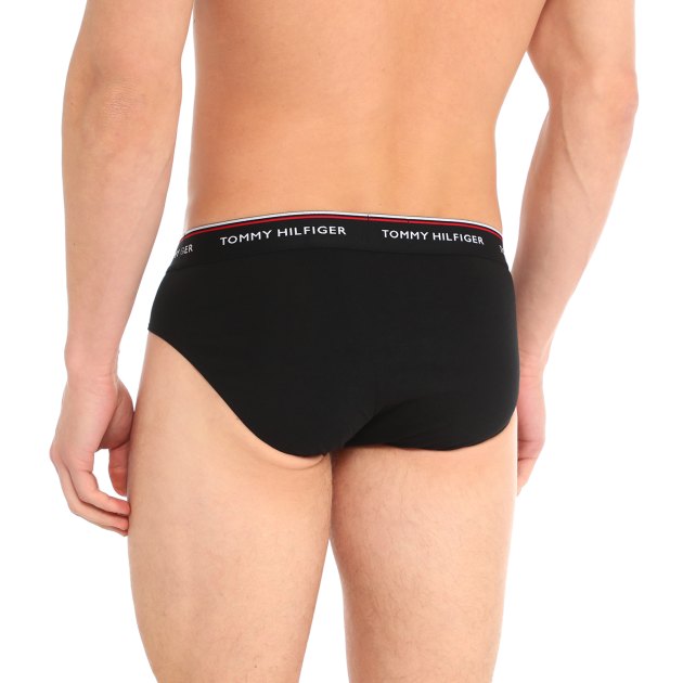 Мужские трусы 3 шт. TOMMY HILFIGER 3P BRIEF, Артикул 1U87903766, черный | 3845320. Ракурс 2