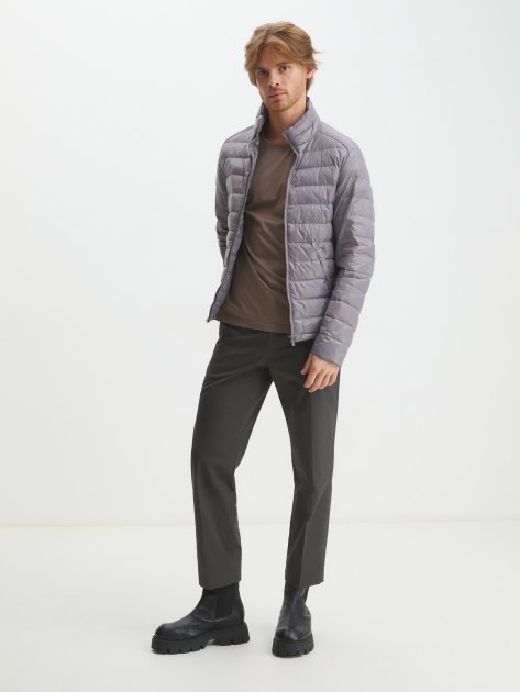 Мужской пуховик MAISON DAVID, Артикул MLY230421, светло-серый | 3845737. Ракурс 2