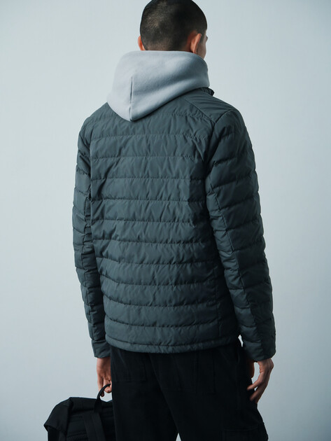 Мужской пуховик MAISON DAVID, Артикул MLY230421, зелено-серый | 3845746. Ракурс 4