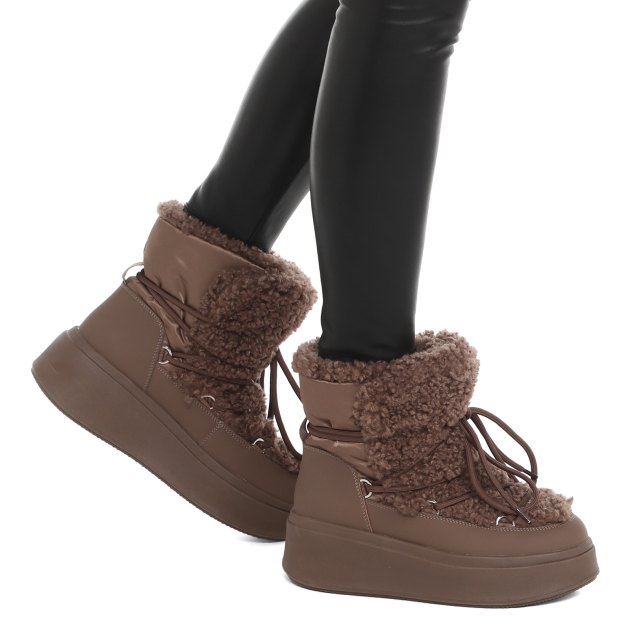 Женские дутики TENDANCE, Артикул AJ1490-5-1, серо-коричневый | 3847977. Ракурс 4