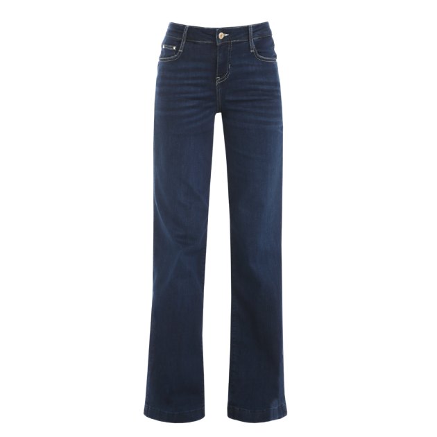 Женские прямые джинсы GUESS SEXY PALAZZO, Артикул W4RA96D5901, темно-синий | 3848732. Ракурс 4