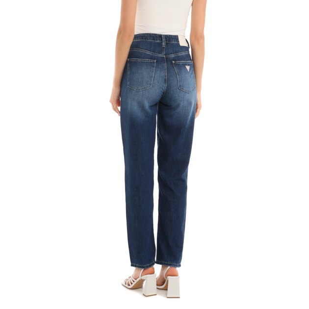 Женские джинсы мом GUESS MOM JEAN, Артикул W4RA21D5914, синий | 3848760. Ракурс 5