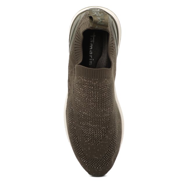 Женские кроссовки-носки TAMARIS, Артикул 1-1-24704-41 (K), темно-зеленый | 3849095. Ракурс 2