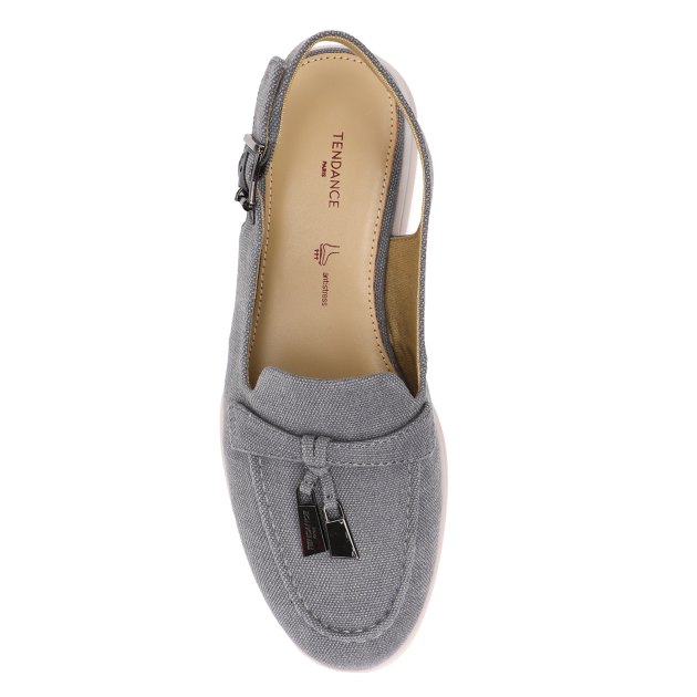 Женские лоферы с открытой пяткой (слинг-бэк) TENDANCE, Артикул YS-2299A-X21, сине-серый | 3849801. Ракурс 2