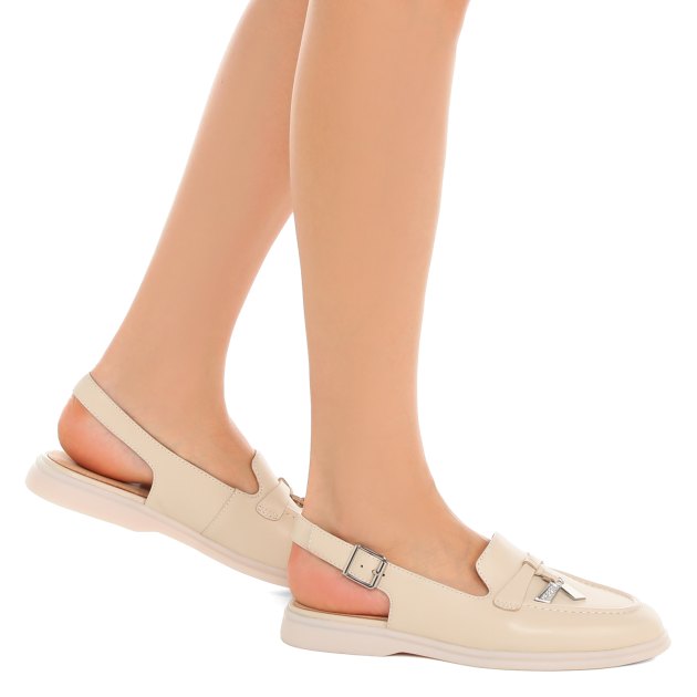Женские лоферы с открытой пяткой (слинг-бэк) TENDANCE, Артикул YS-2299A-X20, светло-бежевый | 3849811. Ракурс 4 Женские лоферы с открытой пяткой (слинг-бэк) TENDANCE, Артикул YS-2299A-X20, светло-бежевый | 3849811. Ракурс 4