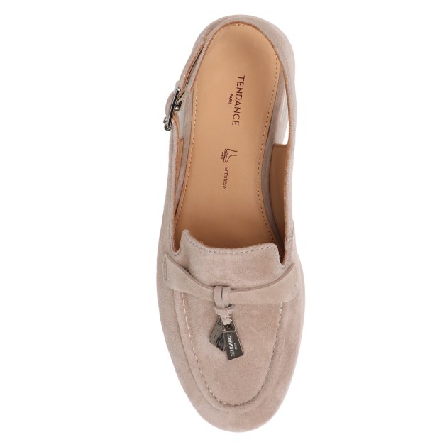 Женские лоферы с открытой пяткой (слинг-бэк) TENDANCE, Артикул YS-2299A-X20, бежевый | 3849823. Ракурс 2