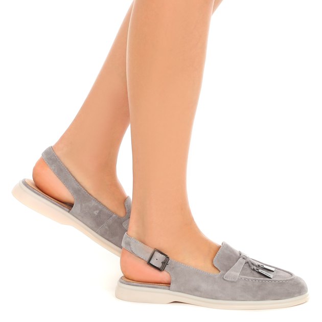 Женские лоферы с открытой пяткой (слинг-бэк) TENDANCE, Артикул YS-2299A-X20, розовато-серый | 3849824. Ракурс 4