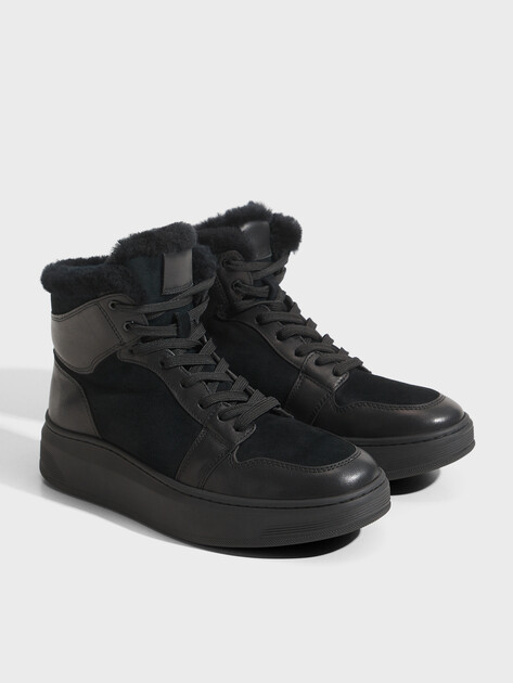 Женские высокие кеды TENDANCE, Артикул HC2137-47, черный | 3850956. Ракурс 3