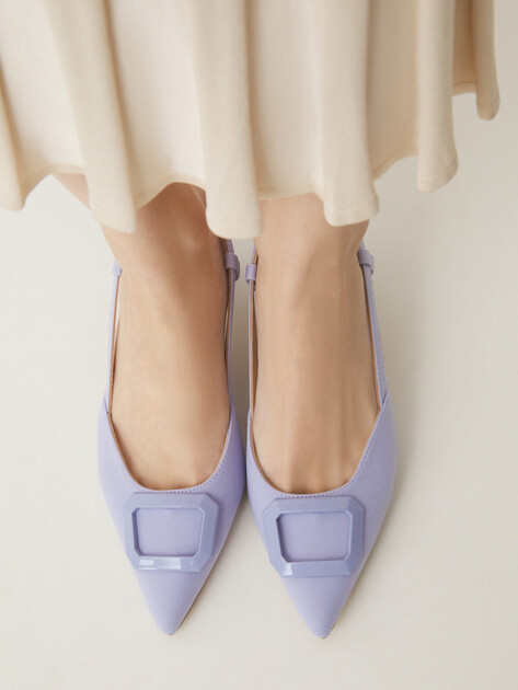 Женские туфли с открытой пяткой (слингбэк) TENDANCE, Артикул MN2800-1, светло-фиолетовый | 3858959. Ракурс 2